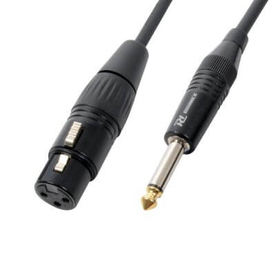 PDC CX40-6 Professional 6M Signal Lead with XLR Female connector and 6.3mm Mono Jack.