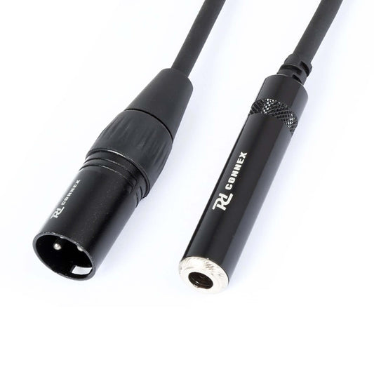PDC CX130 Signal Lead XLR Male to 6.3mm Female Jack, 0.15M long cable