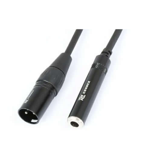 PDC CX135 Signal Lead XLR Female to 6.3mm Male - 0.15m Cable displayed on a white background.