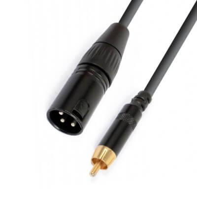 Image of POWER DYNAMICS CONNEX 0.15M SIGNAL LEAD featuring XLR MALE to RCA MALE connectors.