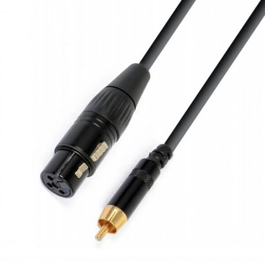 High quality audio cable featuring PDC CX136 model, connecting XLR female to RCA male.