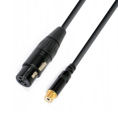 PDC CX138 Signal Lead XLR Female to RCA Female 0.15M Professional Audio Cable