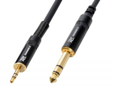 Power Dynamics CX82-1 Professional Signal Lead, 3.5mm to 6.3mm connector, 1.5 meters long.