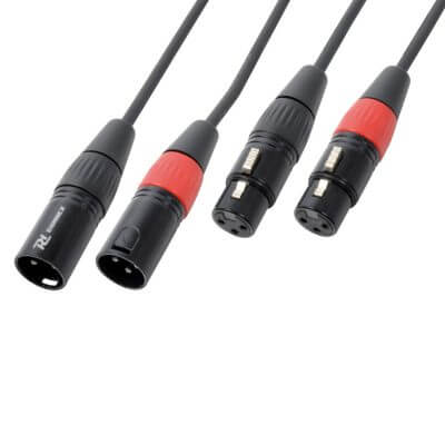 PDC CX60-1 1.5M XLR Signal Lead featuring two XLR male connectors and two XLR female connectors.