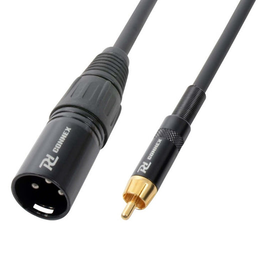 POWER DYNAMICS CONNEX CX52-3 3M XLR Male to RCA Male Signal Lead