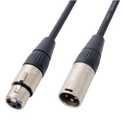 PDC CX100-0.7 Lead DMX 3Pin XLR to 3Pin XLR Socket 0.75m Professional Signal Cable