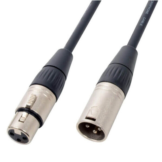 PDC CX100-6 Professional DMX 3-Pin XLR Cable, 6 meters long, suitable for high-quality audio and lighting connections.