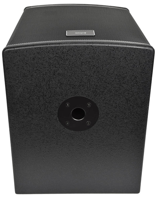 Citronic CASA-12BA Active Subwoofer with 12-inch speaker and 400W RMS power, showcasing its robust design and features.
