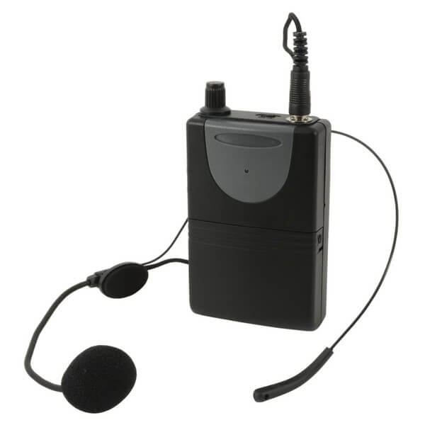 QTX VHF neckband microphone with beltpacks transmitter designed for QR/QXPA units, operating at 174.1MHz.
