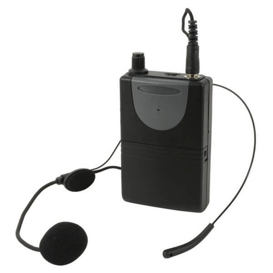 QTX VHF neckband microphone with beltpacks transmitter designed for QR/QXPA units, operating at 174.1MHz.