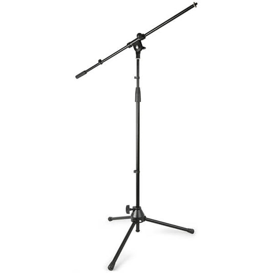 VONYX MS10 Professional Microphone Stand with Boom, adjustable and durable, in black color.