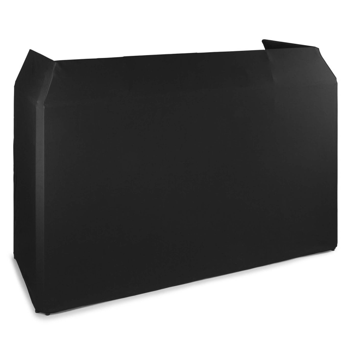 VONYX DB5 PRO DJ BOOTH, a large and lightweight aluminum folding DJ booth with a Lycra cover, displayed in a professional setting.
