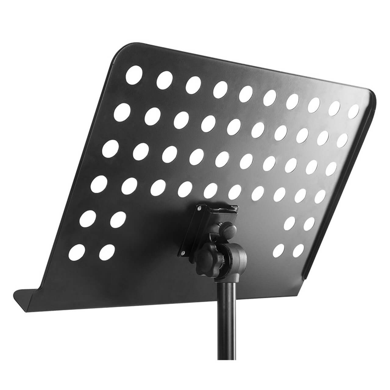 VONYX MSS01 Orchestra Music Sheet Stand featuring a lightweight metal construction and adjustable height, ideal for musicians.