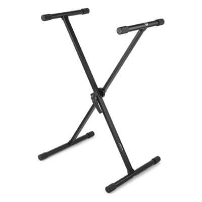VONYX KBS01 Keyboard Stand with heavy-duty single brace and adjustable height suitable for all keyboards.