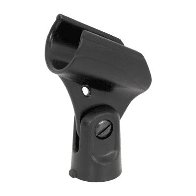 QTX Microphone Holder Flex Rubber 30mm, an adjustable microphone stand accessory displayed in the image.