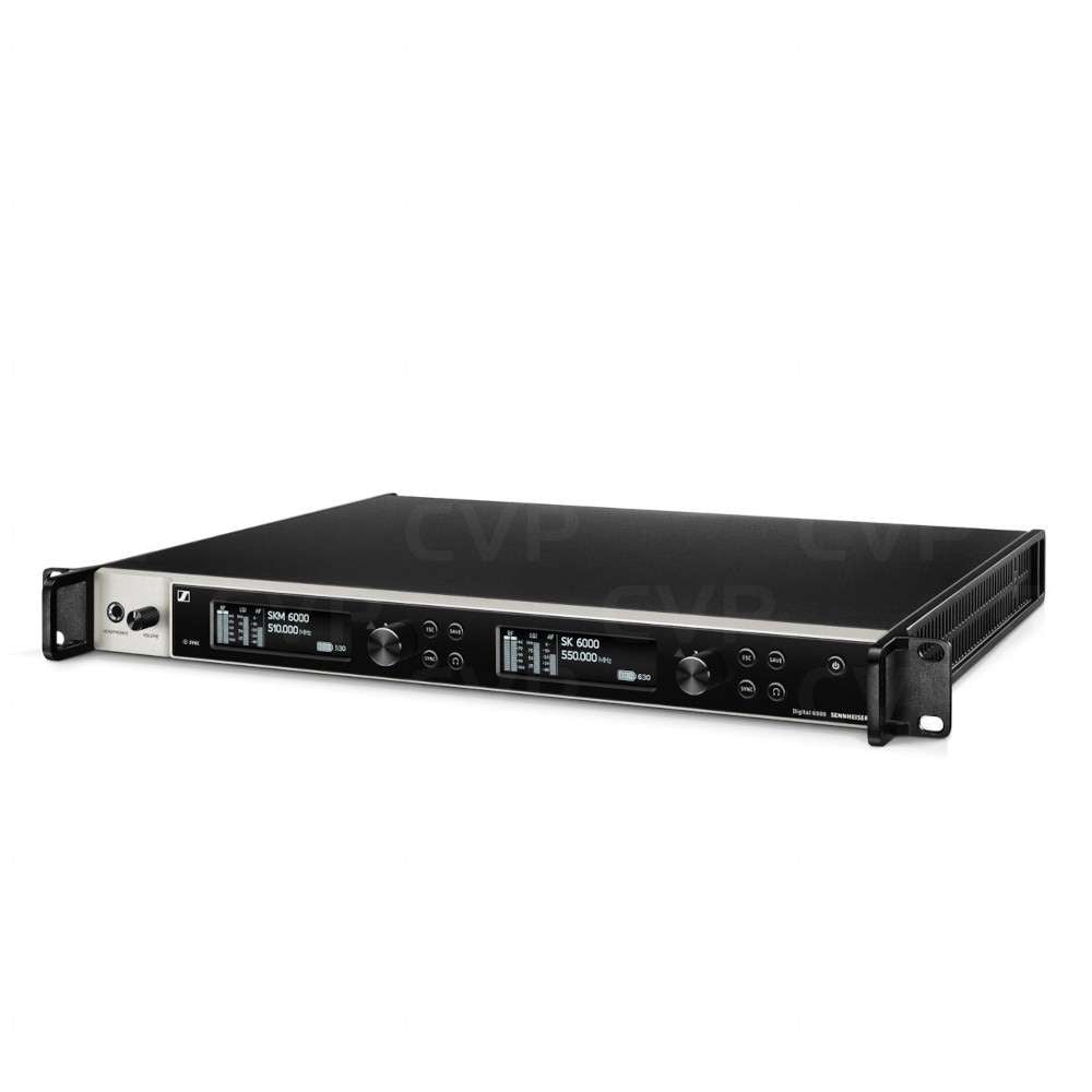 Sennheiser EM 6000 DANTE Wireless Receiver, 2-Channel, EU Power Supply, 630-718MHz