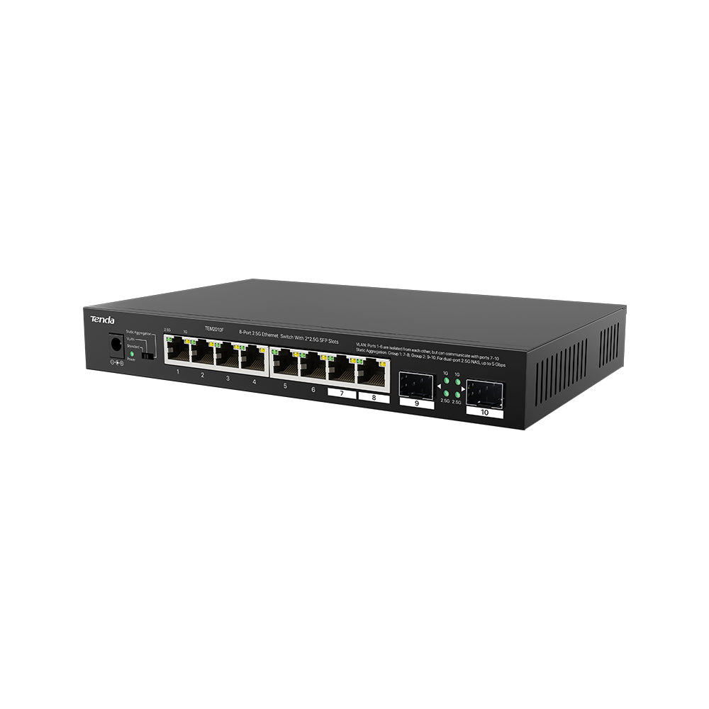 Tenda 8-Port 2.5G Ethernet Switch - 2 SFP Slots