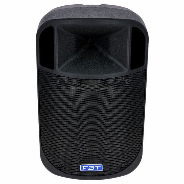 FBT J12A 12 inch active speaker with 350W and 100W RMS output, showcasing its design and features.