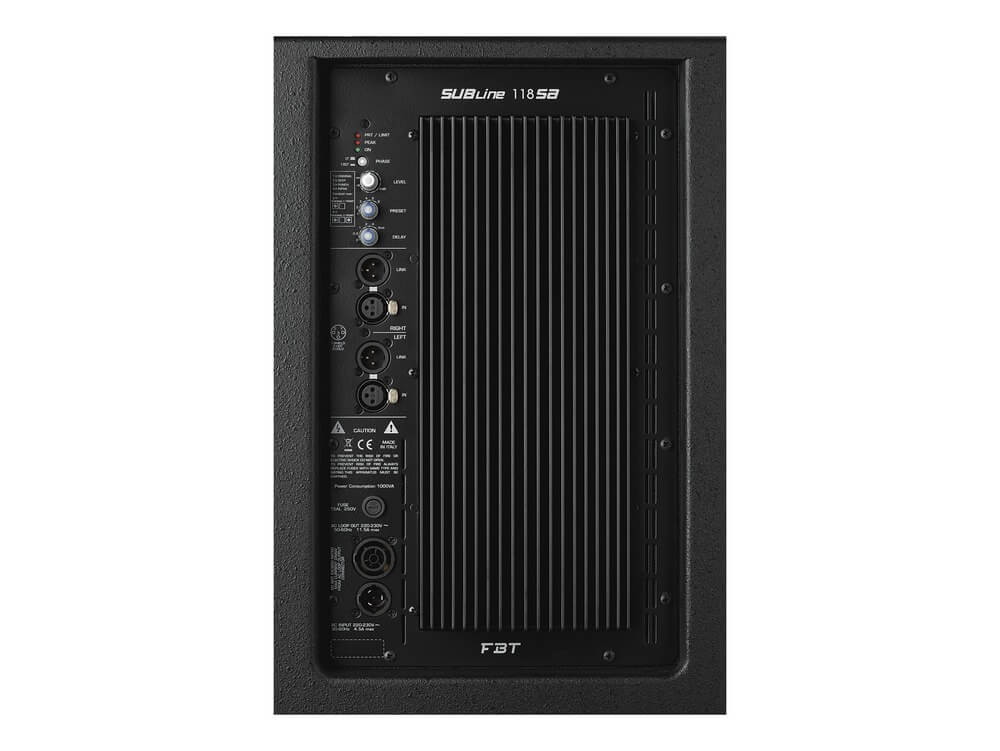 FBT SUBLINE118SA 18 inch 1200W RMS Reflex Active Subwoofer image