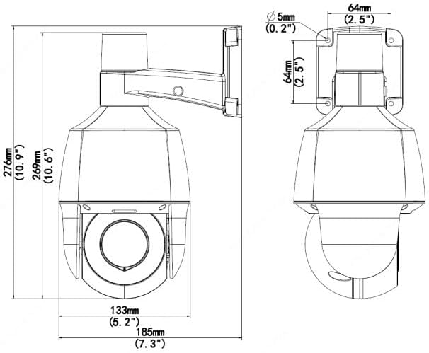 UNV Ultra H.265 2MP Mini PTZ Camera 4x Zoom