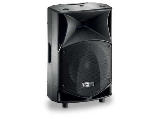 FBT JMAXX114A 14-inch active speaker with 700W and 200W RMS power, showcasing its design and features.