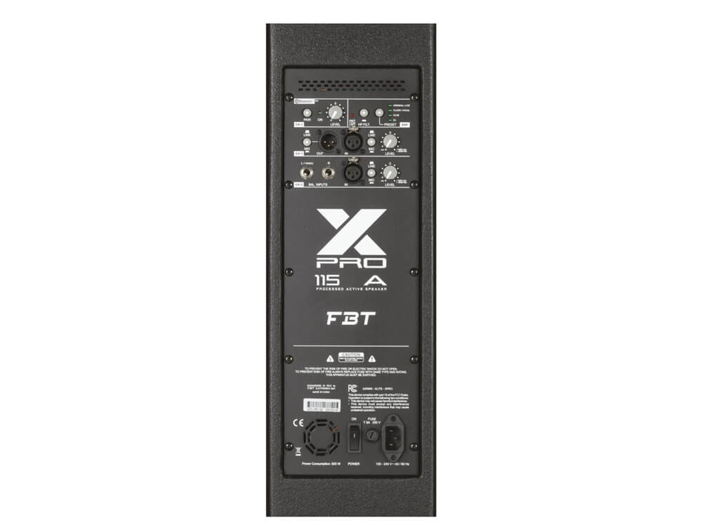 FBT X-PRO115A 15-inch processed active speaker with Bluetooth functionality