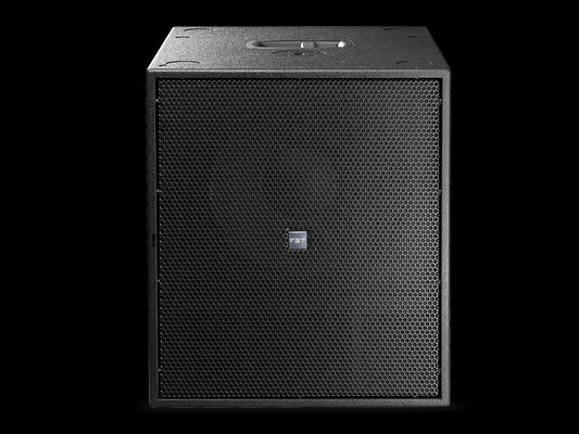 Front view of the FBT VHA118.2SA Horizon 18 inch 2500W RMS powered subwoofer.