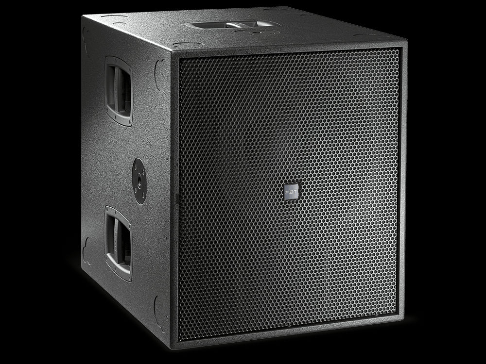 FBT VHA118.2SA Horizon 18 inch powered subwoofer with 2500W RMS output, showcasing its design and features.