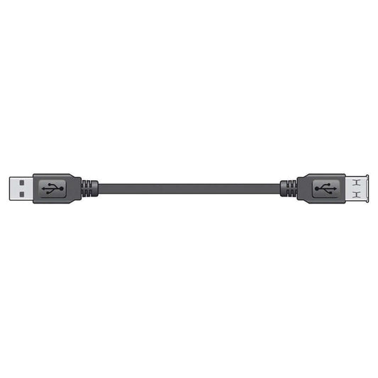 AV Link USB 2.0 A Plug to A Socket Extension Lead - 1.8m Black Cable