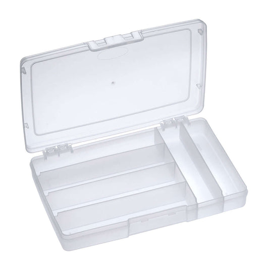 SP PAN 191/6C Transparent Polypropylene Organiser Box featuring 6 compartments for organized storage.