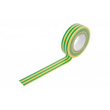 Mercury Green and Yellow PVC Insulation Tape, 20 meters long, flame retardant and British Standard approved.