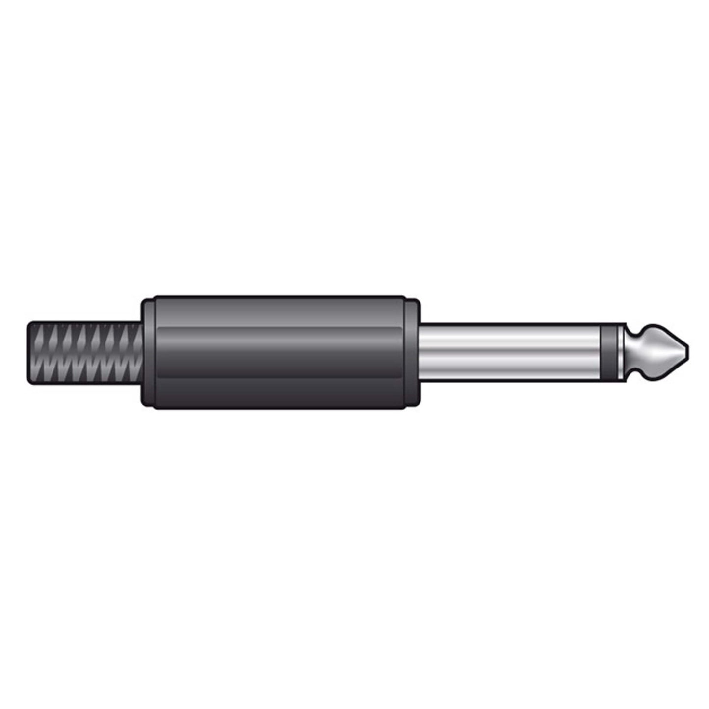 TVA 6.3MM mono plug moulded audio connector designed for professional use.