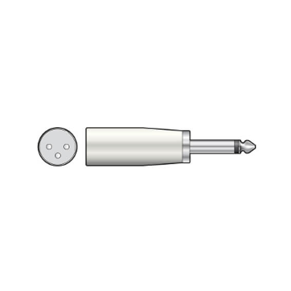 QTX 6.3MM Mono Inline Socket - Moulded Plastic Connector for Audio Applications