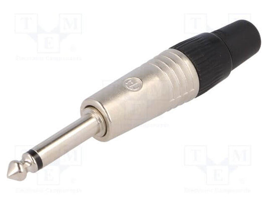 Image of NEUTRIK NP2C 6.3mm Mono Plug, a professional male connector used in audio applications.