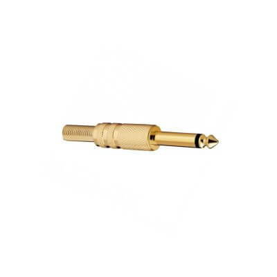 TVA 6.3MM ST PLUG METAL GOLD - Premium Stereo Connector showcasing a metal gold finish.