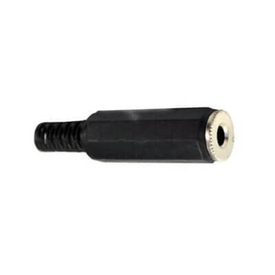 High-quality TVA 3.5MM inline socket moulded in red, designed for audio connections.