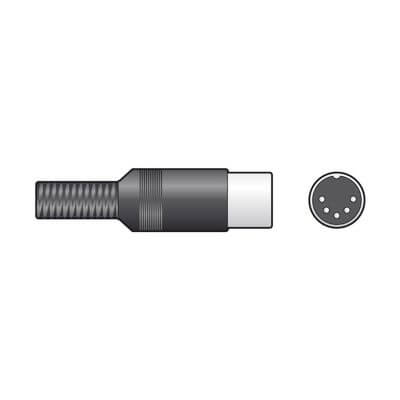 TVA 5 PIN DIN PLUG 180° - Shielded Connector for Audio Applications