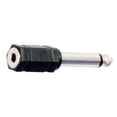 High-quality audio connection adapter featuring a 3.5mm mono plug and RCA socket.