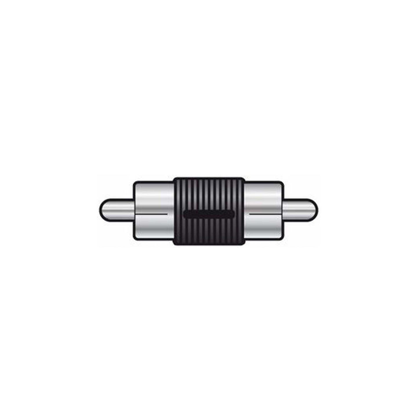 TVA RCA Plug to RCA Plug Adapter in black color