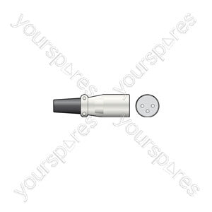 QTX 3-Pin XLR Inline Socket, a durable audio connector with strain relief, showcased in the image.