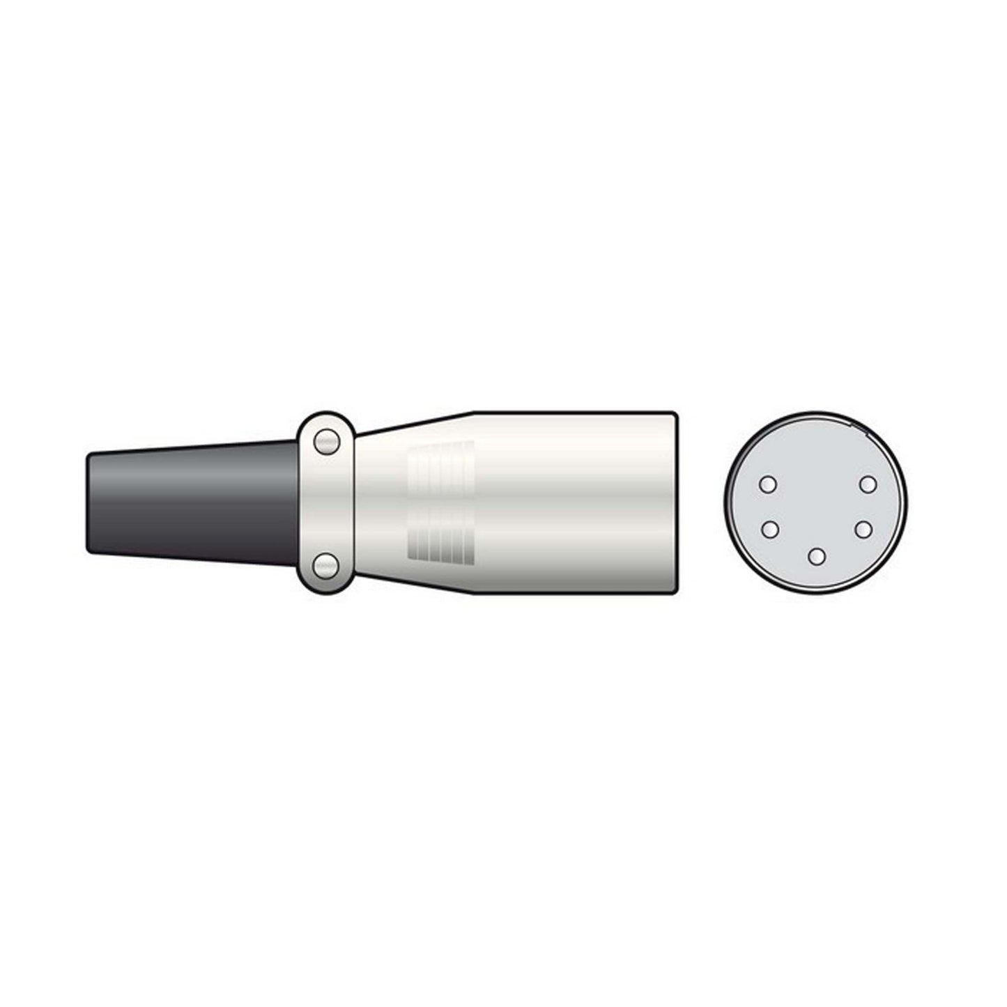 TVA 5 PIN XLR INLINE SOCKET, a durable connector designed for professional audio equipment.