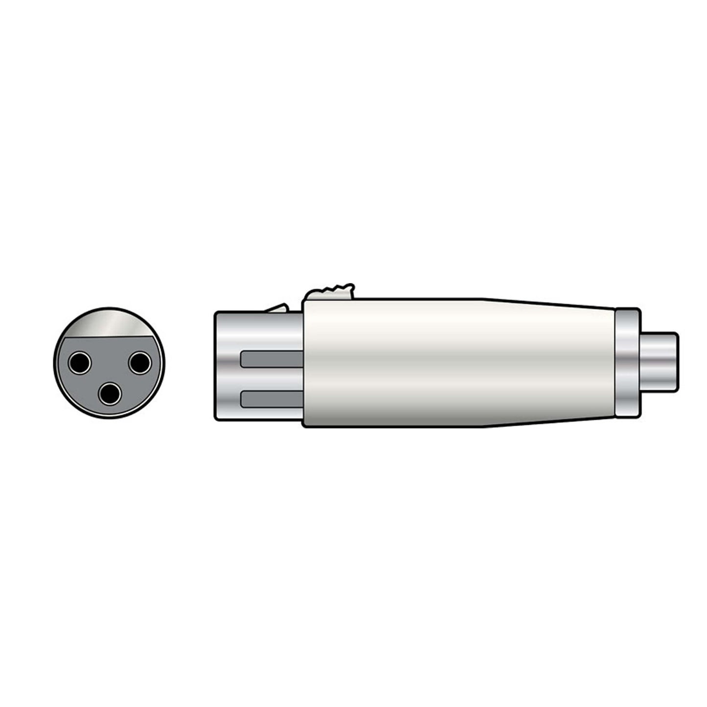 TVA ADAP XLR SOCKET-RCA SOCKET 3 Pin XLR Female to RCA Phono Adapter