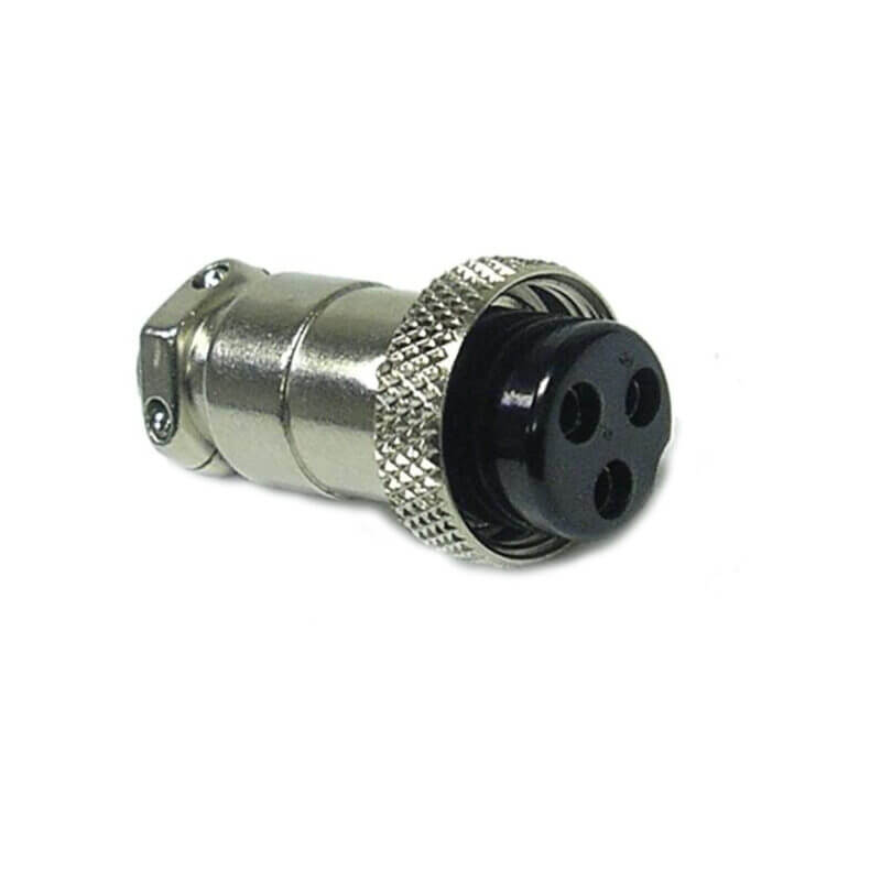TVA 3 Pin Socket NC-512 Multi-Pin In-Line Female Connector displayed on a white background.