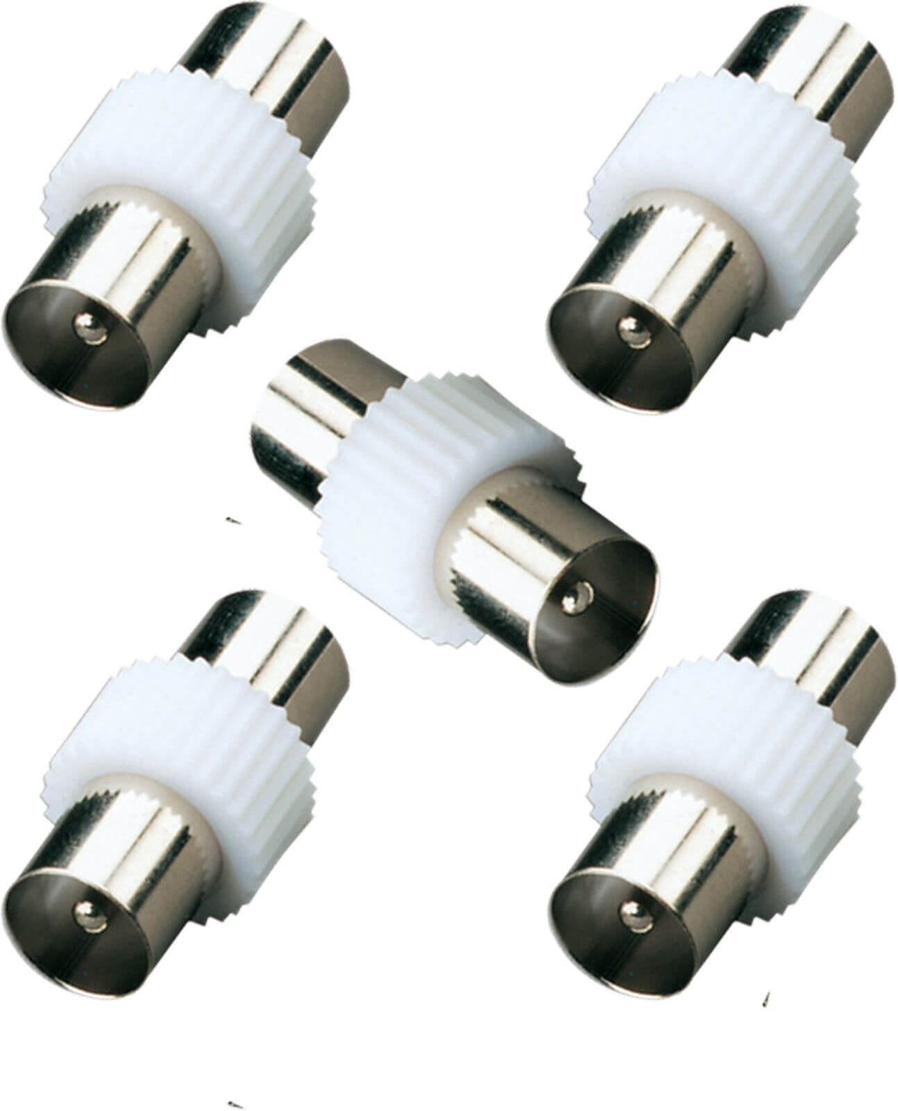 AVLINK RF Coax Back-to-Back Male Coupler LV002 for TV and FM Radio Signals