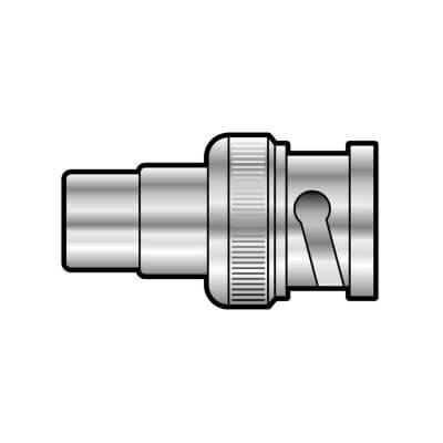 High-quality TVA BNC male to RCA female adapter for video connections.