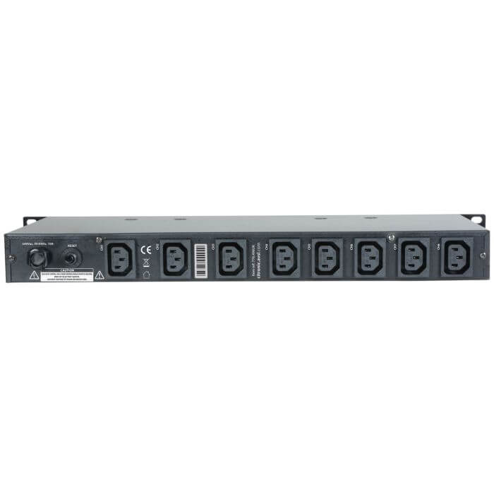 CITRONIC CPD-9 19" 8-Way IEC Power Distributor with Surge Protection and LED Indicators