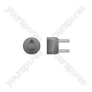 MERCURY 2-Pin European Plug to USA Socket Travel Adapter, designed for international travel compatibility.