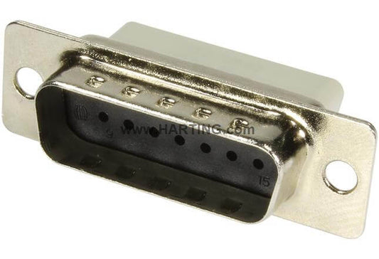 AVLINK D-SUB Mini Male Connector 25-Way for PCB and Cable Applications, featuring crimp termination.