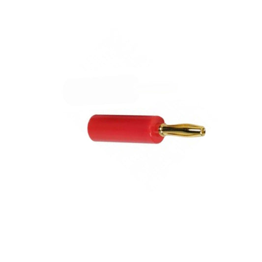 TVA Banana Plug with Soft Body in red color, designed for audio and lighting applications.