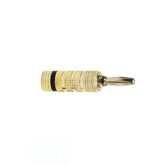 TVA Banana Plug Hi-Quality All Gold Black Premium Audio Connector showcasing a high-quality audio connection solution.